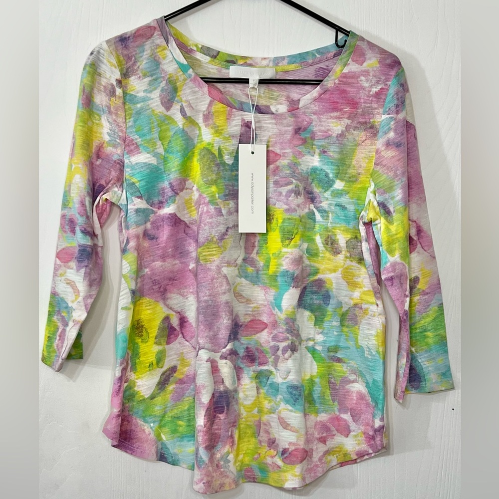 Adyson Parker Spring Lilac Combo Cotton Shirt Lightweight Top Easter